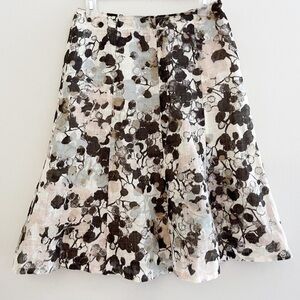 Lafayette 148 New York Black and Cream A-Line Skirt